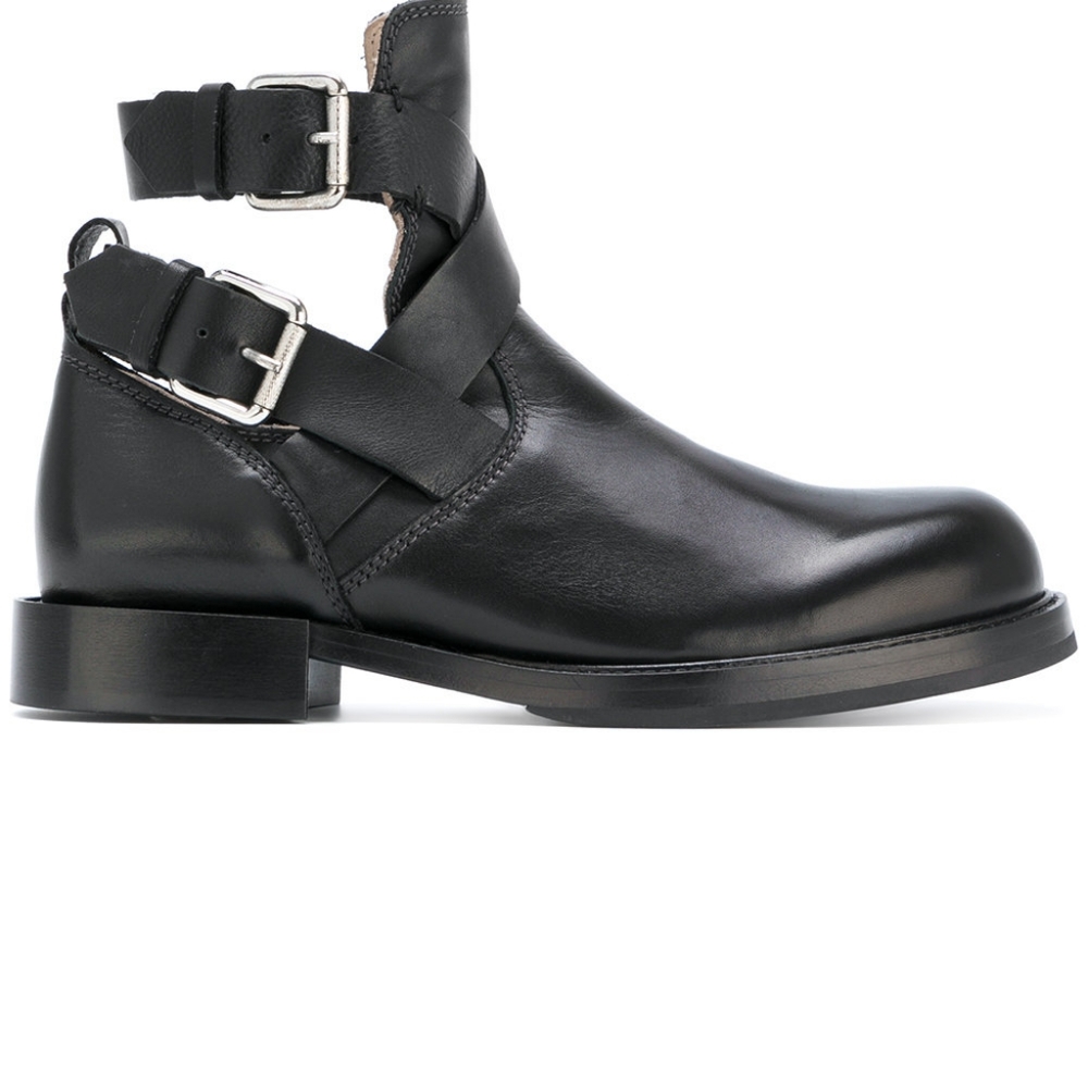 Diesel cut out buckled ankle boots